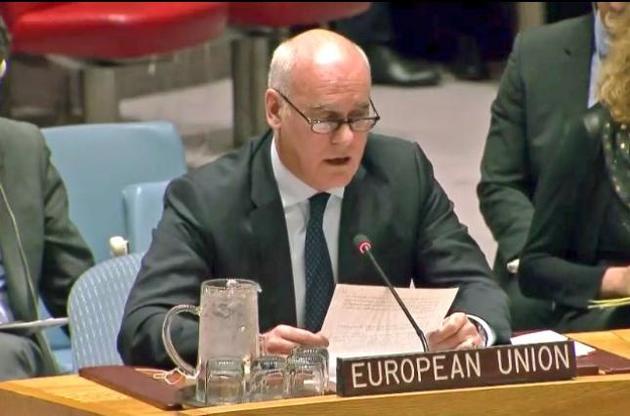 Посол ЄС в ООН засудив будівництво Керченського мосту та проведення &quot;виборів&quot; Путіна в Криму