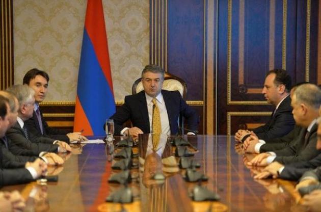 У Вірменії віце-прем'єр Карапетян призначений в.о. голови уряду