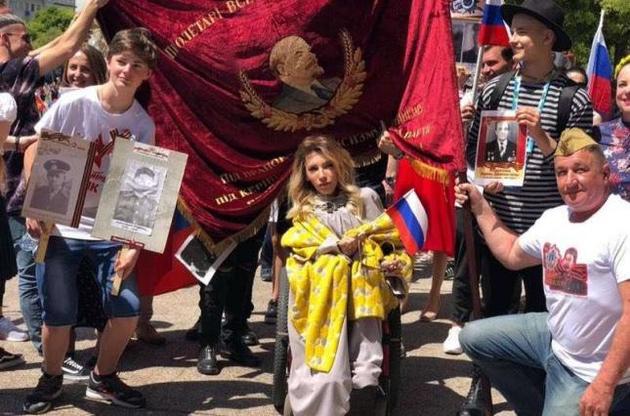 Россияне перед Евровидением устроили в Лиссабоне акцию "Бессмертный полк"