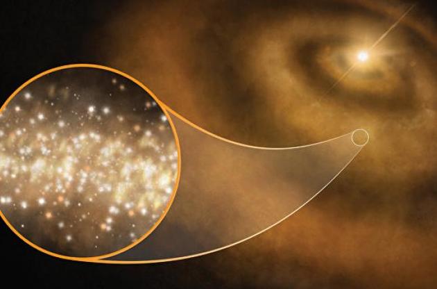 Астрономи виявили оточені хмарами з наноалмазів зірки