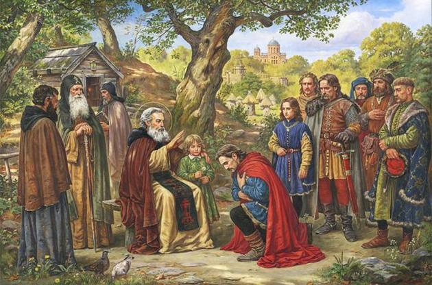 Благословение Феодосия Святого (князя Федора Острожского). Артур Орленов, 2013 год.