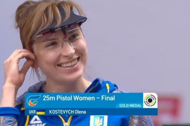 Украинка Костевич стала чемпионкой мира по спортивной стрельбе