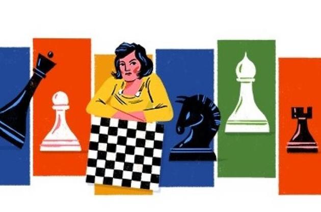 Google посвятил дудл украинской шахматистке Людмиле Руденко