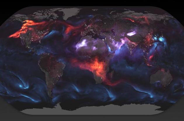 NASA склало карту з пиловими хмарами, які огортають Землю