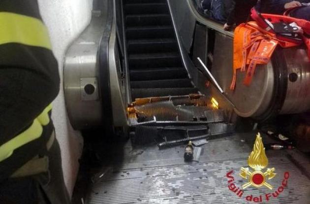 Через обвалення ескалатора в римському метро постраждали футбольні фанати з РФ
