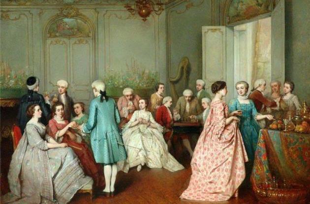 Фишель Эжен. &quot;Элегантное общество в салоне&quot;. 1855 год.