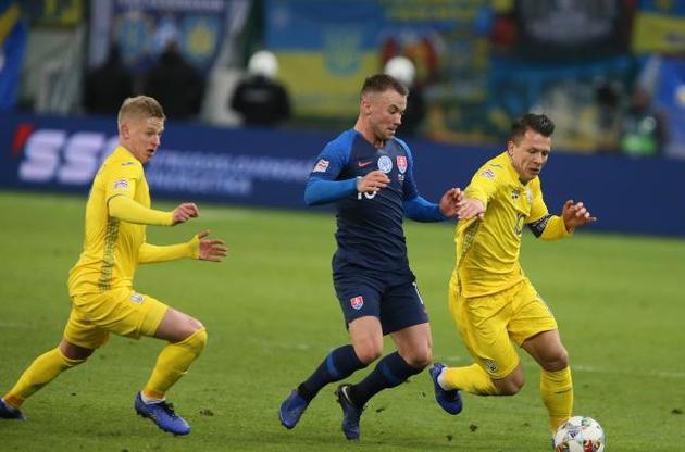 України пропустила чотири голи від Словаччини