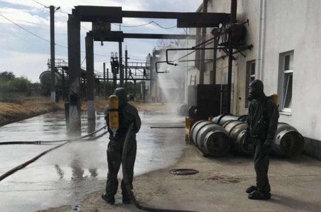 В результате утечки вещества образовалось облако газообразного хлора