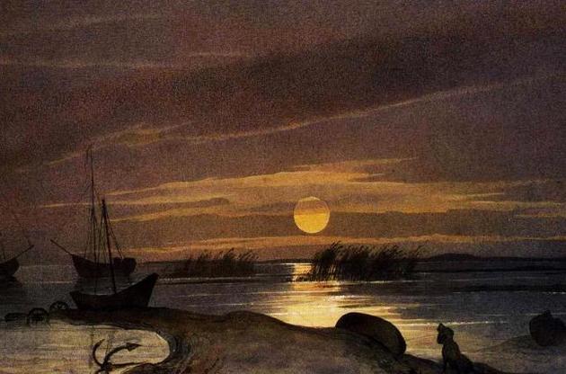 Тарас Шевченко. «Лунная ночь на Кос-Арале», 1848-1849 гг.