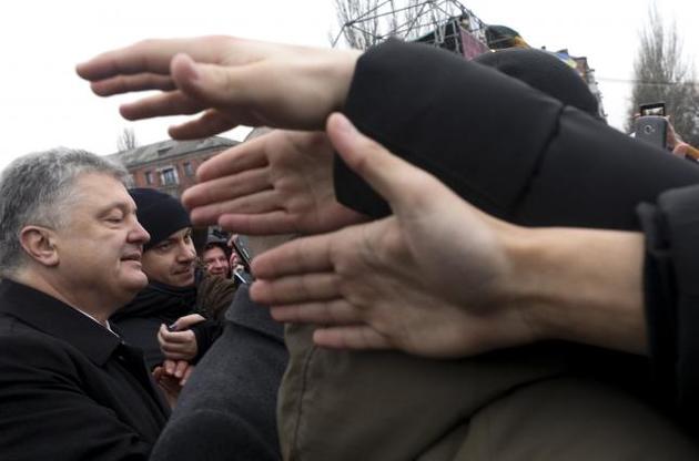 Во Львове на встречe с Порошенко заставили прийти студентов и учителей