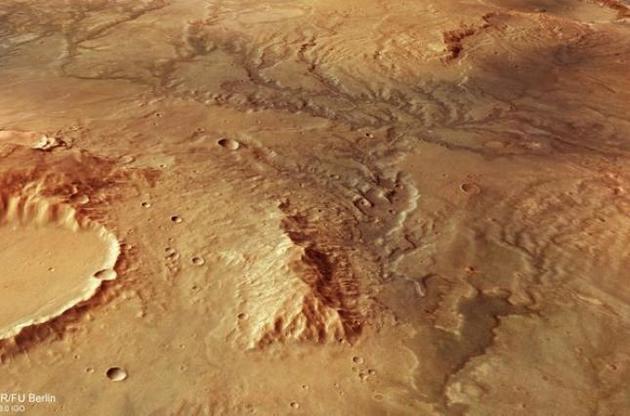 ESA опубликовало снимок следов древних рек на Марсе