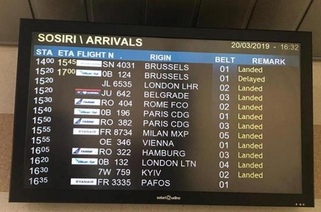 Аэропорты Стамбула и Бухареста исправили Kiev на Kyiv