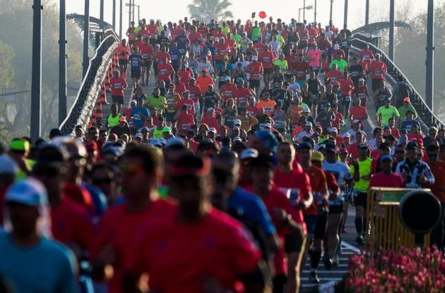В Израиле прошел традиционный марафон с рекордным количеством бегунов на дистанциях