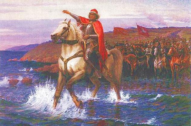 Великий князь литовський Вітовт оголошує Чорне море кордоном своїх володінь. Картина Йонаса Мацкявічуса, 1930-ті рр.