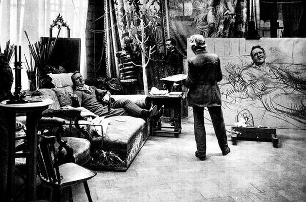 Илья Репин и Федор Шаляпин. 1914 г.