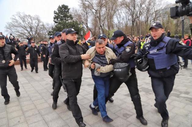 В Одесі поліція затримала людей з георгіївською стрічкою