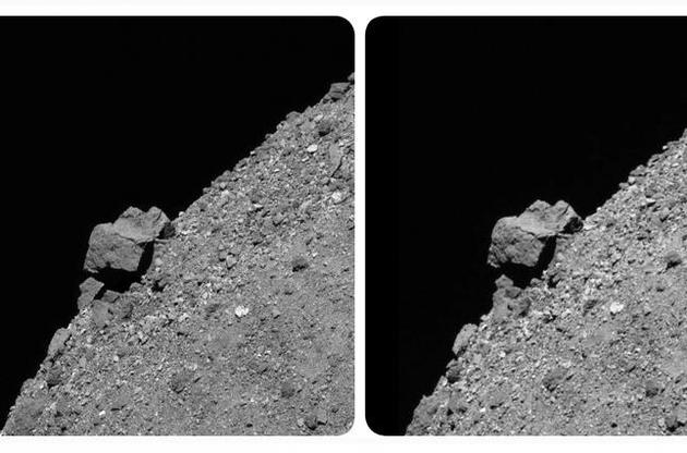 Аппарат NASA сделал снимок 52-метровой скалы на астероиде Бенну
