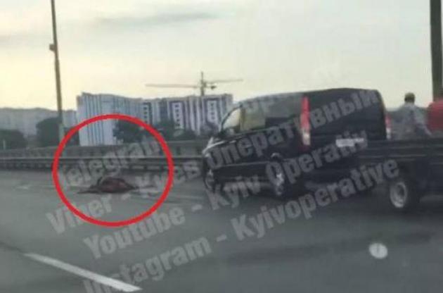 В Киеве на мосту автомобиль сбил лося