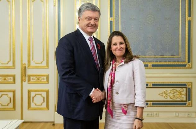 Порошенко поблагодарил Фриланд за поддержку Канадой &quot;азовских&quot; санкций
