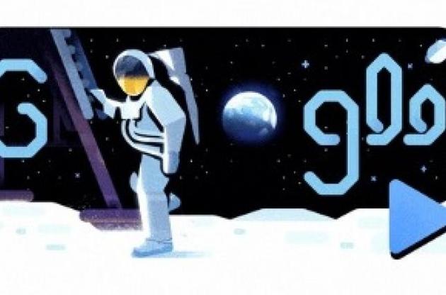 Google посвятил дудл 50-й годовщине высадки на Луну