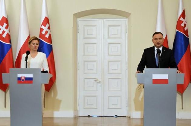 Президенты Словакии и Польши поддержали проевропейские цели Украины