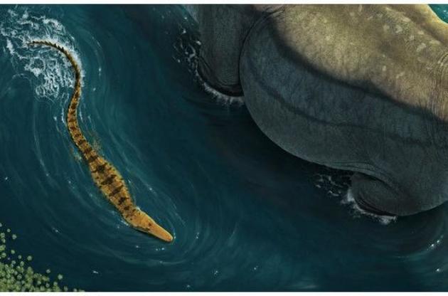 Крокодил полював на невеликих динозаврів