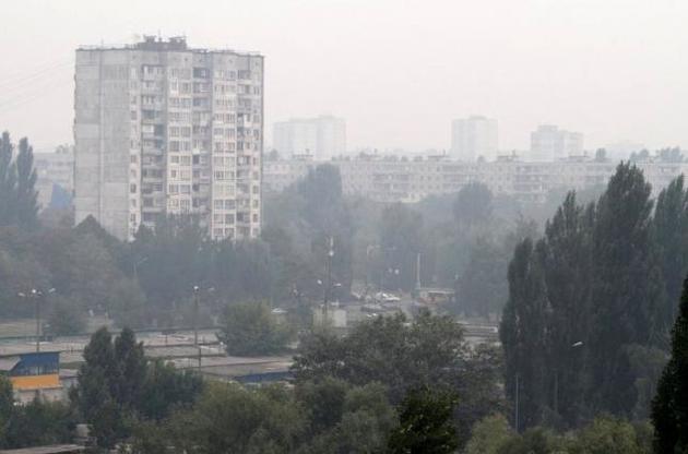 В нескольких районах Киева зафиксирован высокий уровень загрязнения воздуха
