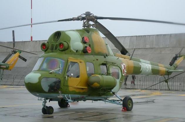 На Львовщине упал вертолет Ми-2