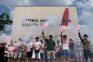 Річниця нападу на Гандзюк: Активісти відвідали Мангера, Рищука і Павловського