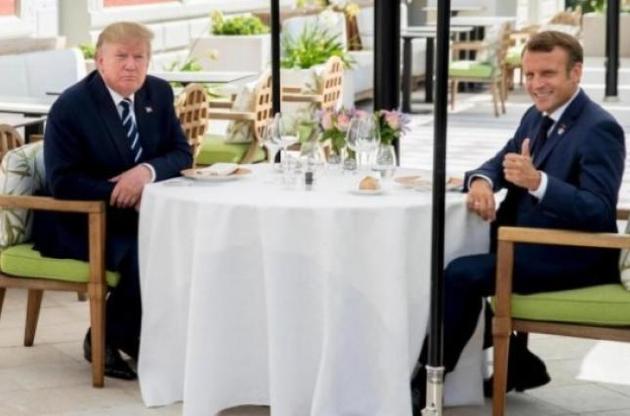 Трамп и Макрон провели незапланированную встречу перед саммитом G7