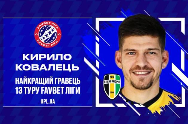 Футболист "Александрии" признан лучшим игроком 13-го тура УПЛ
