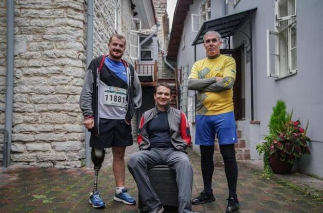 Три ветерана АТО з важкими пораненнями пробігли Осінній забіг у Талинне