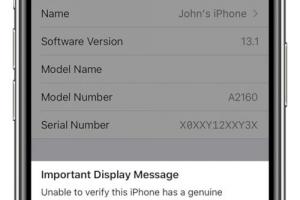Apple будет оповещать о подлинности экрана или запчастей в телефоне