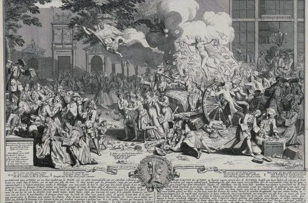 Образец &laquo;любви&raquo; французских карикатуристов к Джону Ло. 1720 г.