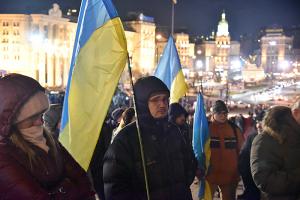 "У нас есть достоинство": В шестую годовщину Революции Достоинства на Майдане провели вече