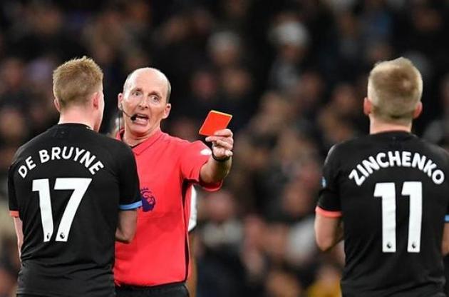 Зинченко был удален за полчаса до конца матча