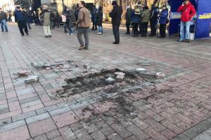 Правоохоронці розігнали мітинг на вулиці Грушевського