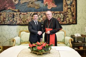 Зеленський зустрівся з держсекретарем Ватикану П'єтро Пароліном