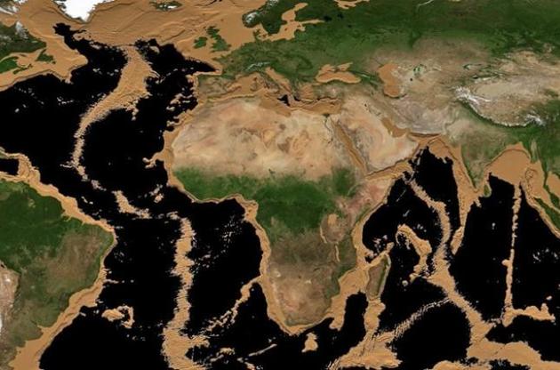 Ученый показал, как выглядела бы Земля без воды океанов
