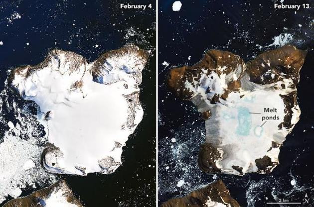 Супутник NASA показав швидке танення крижаної шапки в Антарктиді
