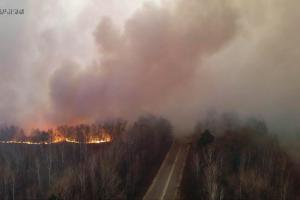 Чорнобильська зона все ще горить — 300 рятувальників гасять пожежі