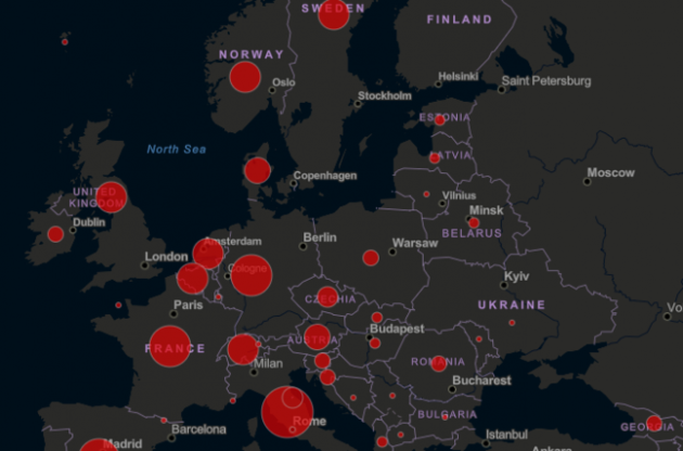 Захворюваність і смертність найшвидше ростуть в Італії та Ірані