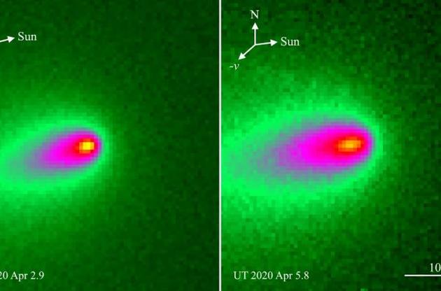 Ядро кометы ATLAS начало разрушаться