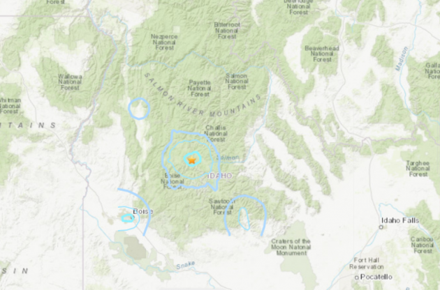 Два мощных землетрясения зафиксировали в штате Айдахо — на северо-западе США