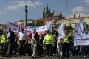 В Чехии началась общенациональная забастовка транспортников