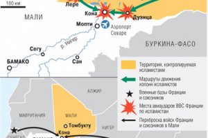 Исламисты Мали перешли в контрнаступление на позиции французcкой армии