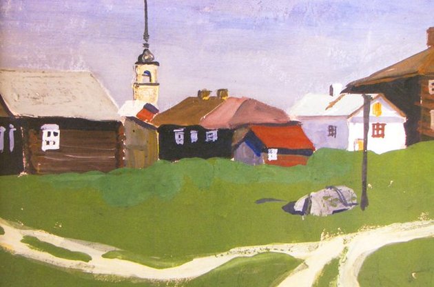 Росія, Новгород. 1973 р., гуаш