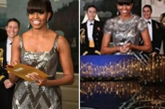 Иранские цензоры дорисовали "нескромное" платье Мишель Обамы на "Оскаре"