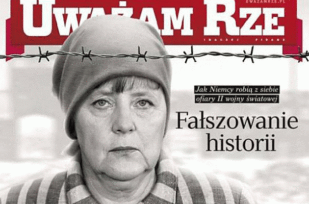 Поляки "вбрали" Ангелу Меркель в ув'язнену концтабору і відправили за колючий дріт