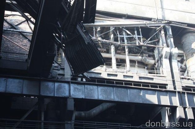 Углегорская ТЭС после пожара